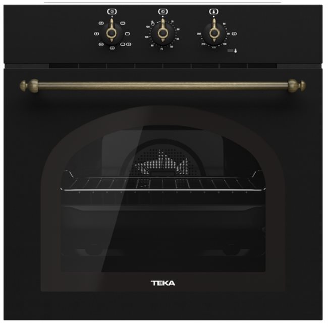 TEKA HRB 6100 ANTHRACITE BRASS Εντοιχιζόμενος Φούρνος Country Style Aνθρακί (έως10άτοκες)