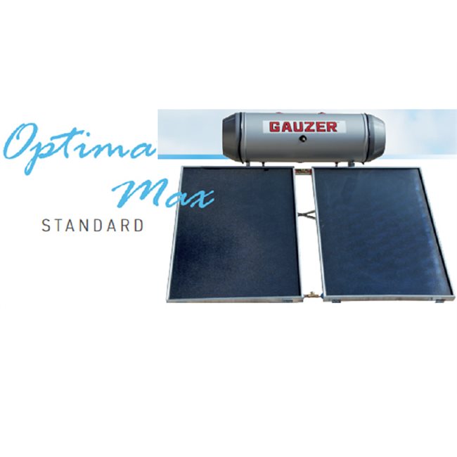 GAUZER BS20/31 Optima Max Standard Ηλιακός Θερμοσίφωνας 200λτ. Διπλής Ενεργείας με δύο συλλέκτες 3τ.μ.